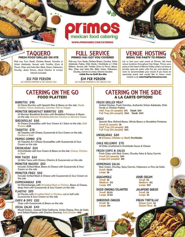 primos mexican food oceanside Zulema Wayne