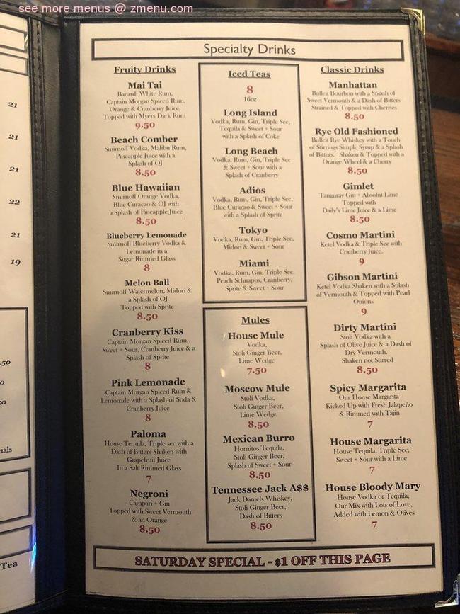 Online Menu of Sidelines Sports Bar & Grill Restaurant, Murrieta