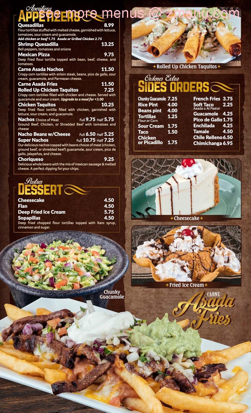 Online Menu of Los Pepe's Longview Restaurant, Longview, Washington, 98632 Zmenu