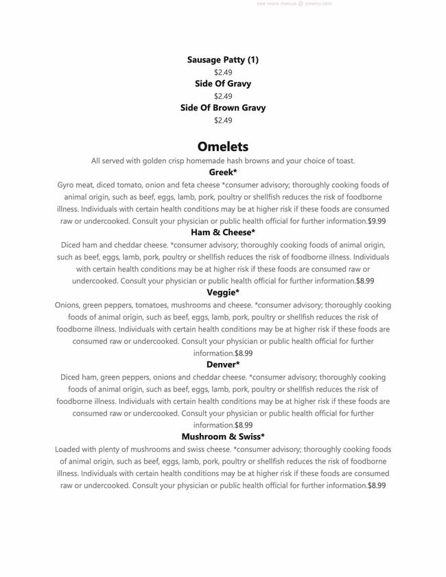 Online Menu of Sugars Lounge & Diner Restaurant, Council Bluffs, Iowa