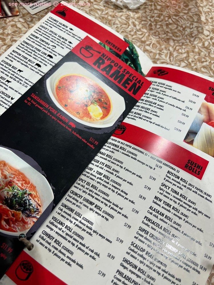 Online Menu of Nippon Sushi Restaurant, Pensacola, Florida, 32504 Zmenu