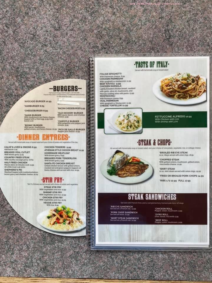 Online Menu of The New Oasis Family Restaurant Restaurant, Ottawa, Illinois, 61350 Zmenu