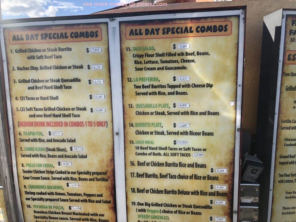 Online Menu of Taco Loko Restaurant, Rockingham, North Carolina, 28379