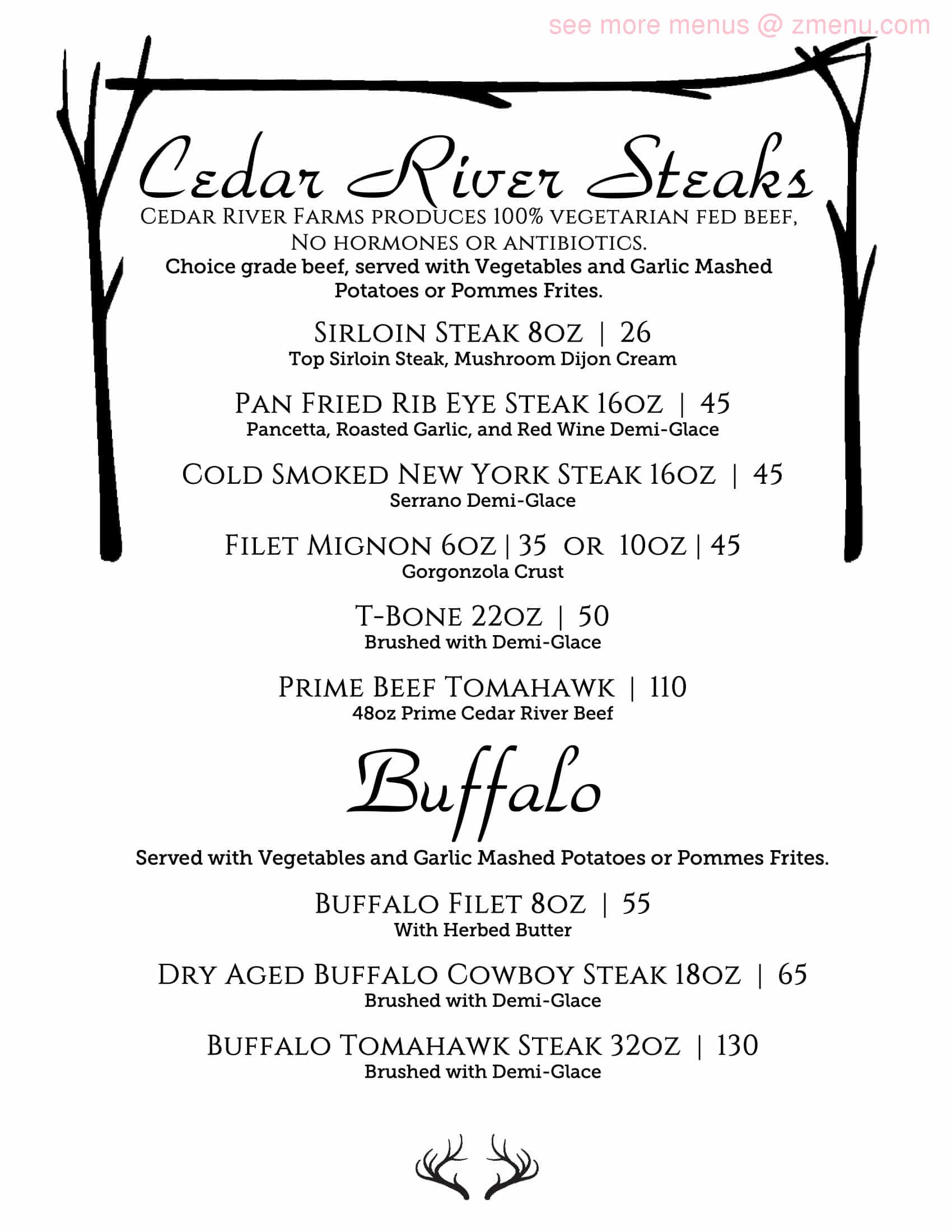 Online Menu of Juniper Ridge Restaurant and Saloon Restaurant, Fredonia