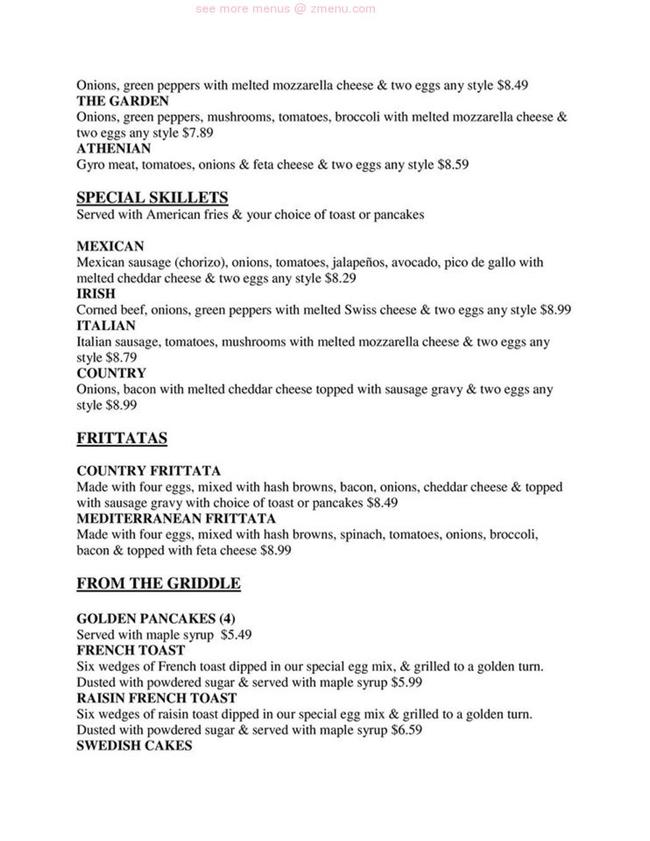 Online Menu of Shabbona Cafe Restaurant, Shabbona, Illinois, 60550 Zmenu