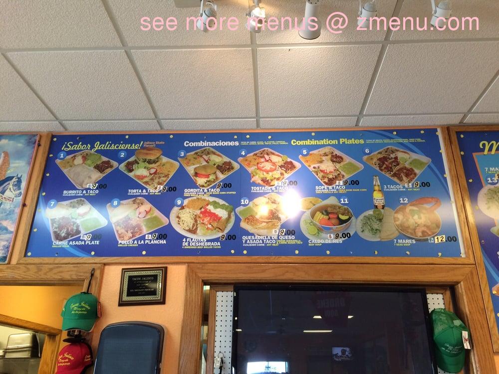 Online Menu of Tacos Jalisco Restaurant, Dodge City, Kansas, 67801 Zmenu