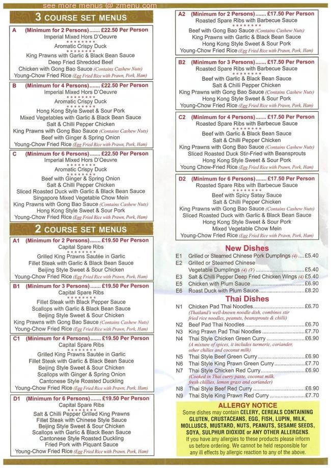 Online Menu of Tai Tong Chinese Restaurant Restaurant, Petersfield