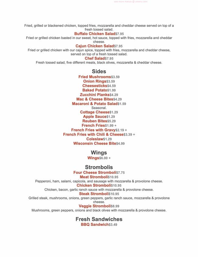 Online Menu of Bigginz Restaurant, New Florence, Pennsylvania, 15944