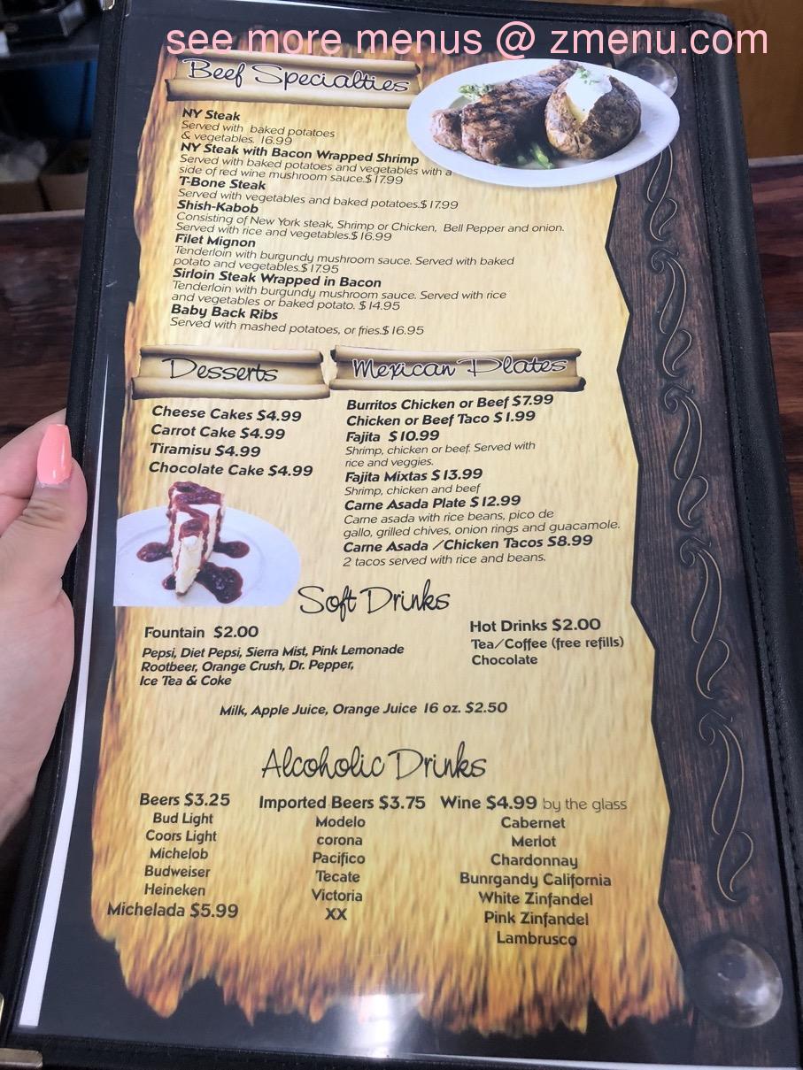 Online Menu of Taft Dining Restaurant, Taft, California, 93268 Zmenu