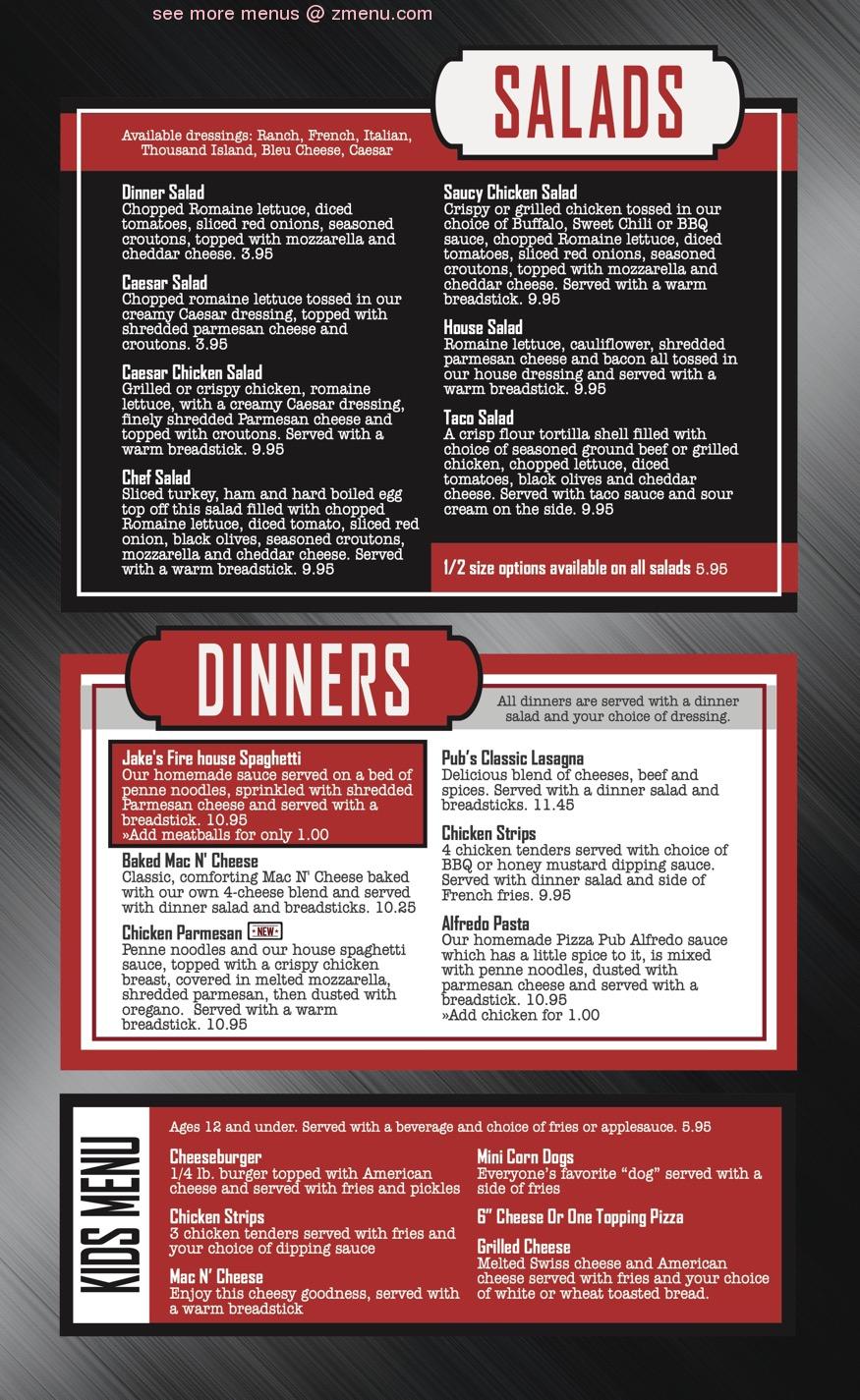 Online Menu of Princeton Pizza Pub Restaurant, Princeton, Minnesota