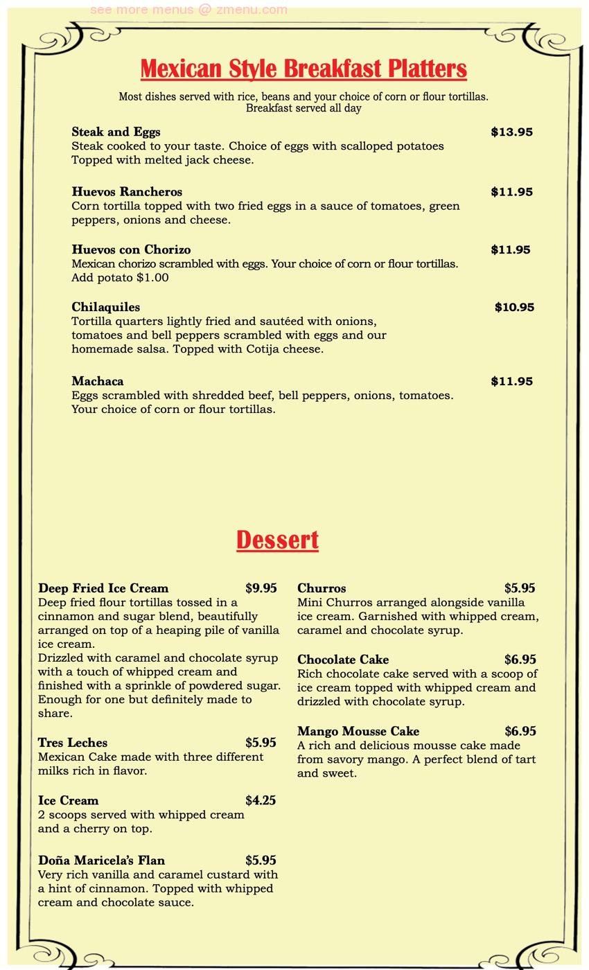Online Menu of El Patio Original Restaurant, Fremont, California, 94536