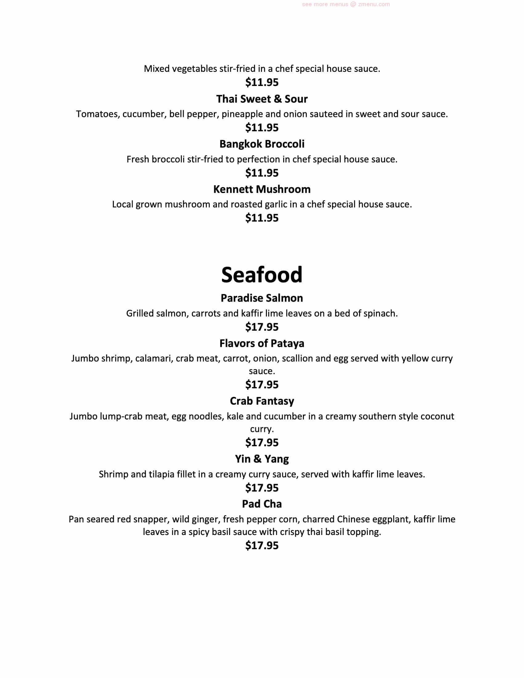 Online Menu of Sang Tong Thai Square Restaurant,