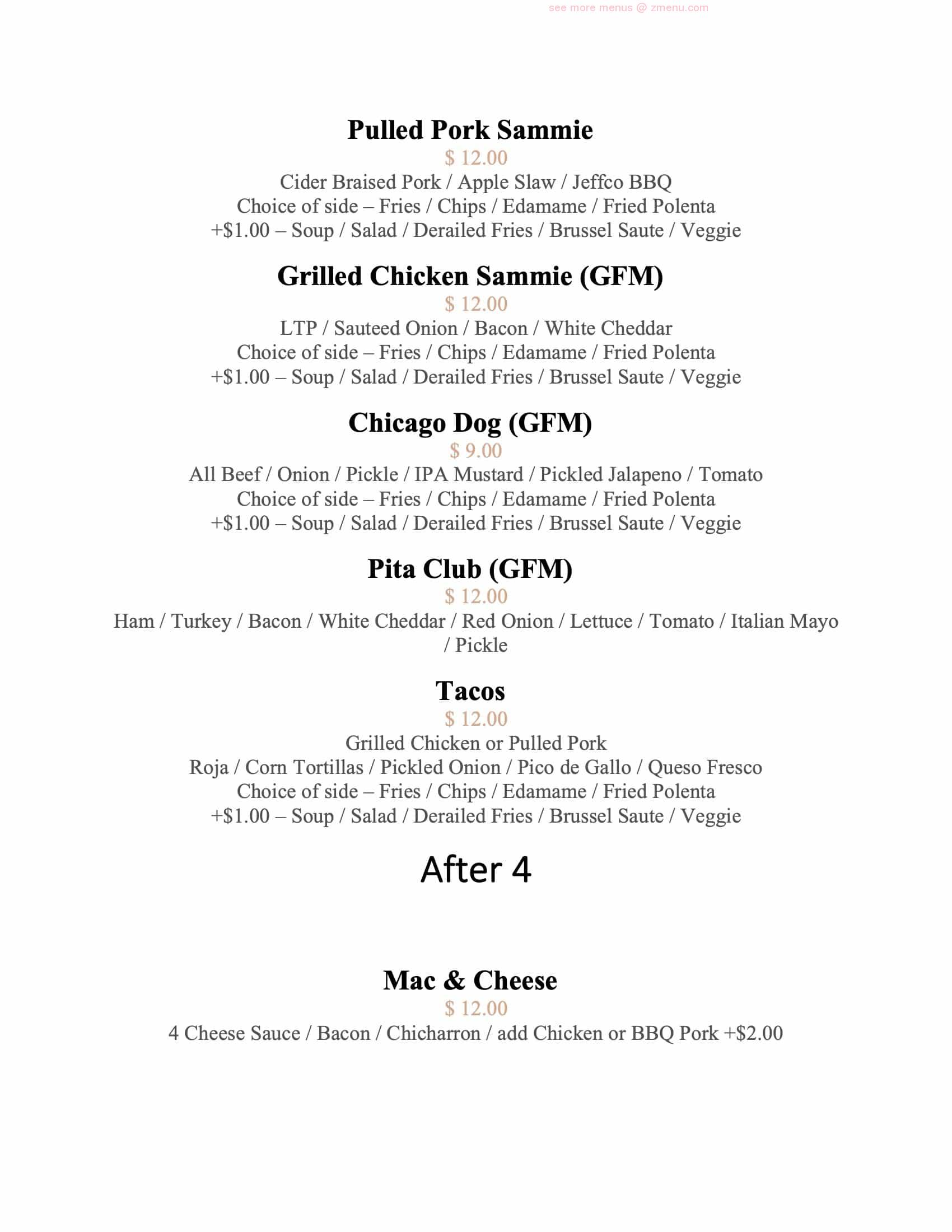 Online Menu of The HandleBar Restaurant, Dallas Center, Iowa, 50063 Zmenu