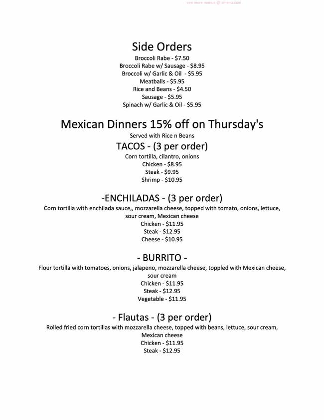 Online Menu of Pudgys Pizza & Pasta Restaurant, Pine Bush, New York, 12566 Zmenu