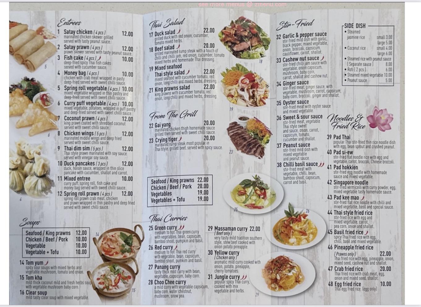 Online Menu of Lotus Gardens Restaurant, Wauchope, New South Wales