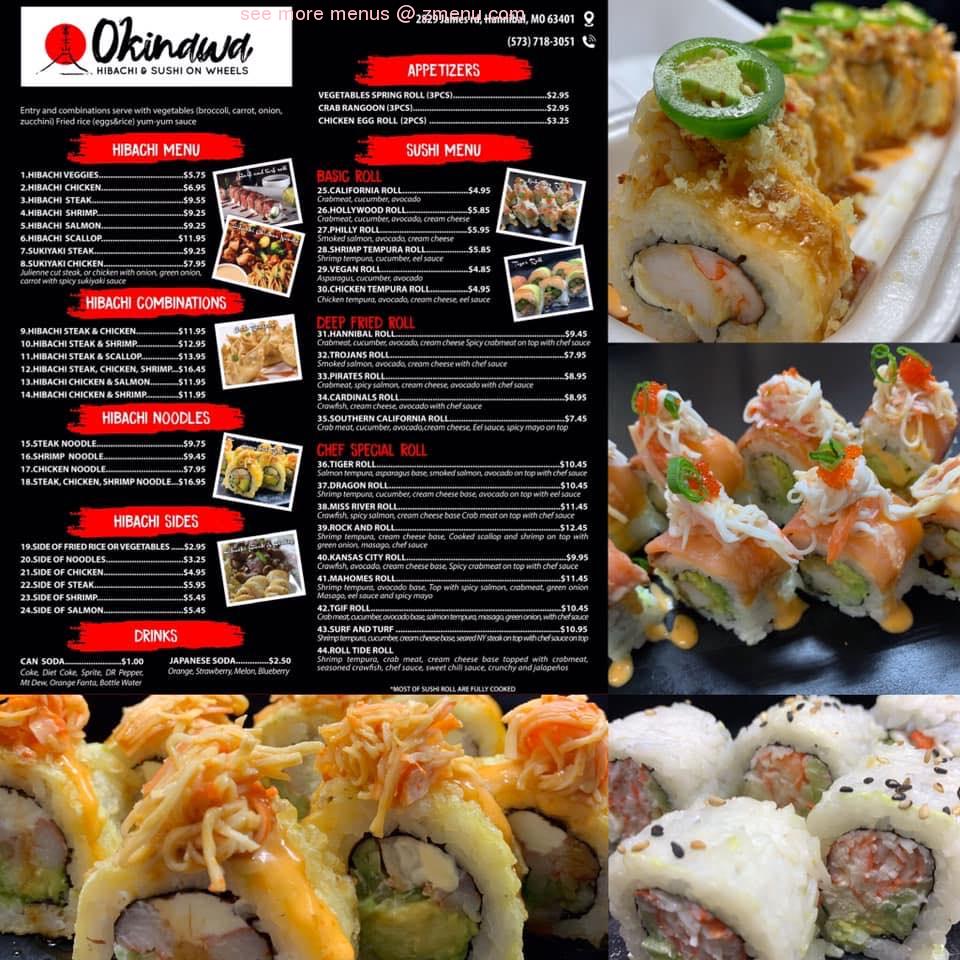 Online Menu of Okinawa on Wheels Restaurant, Hannibal, Missouri, 63401