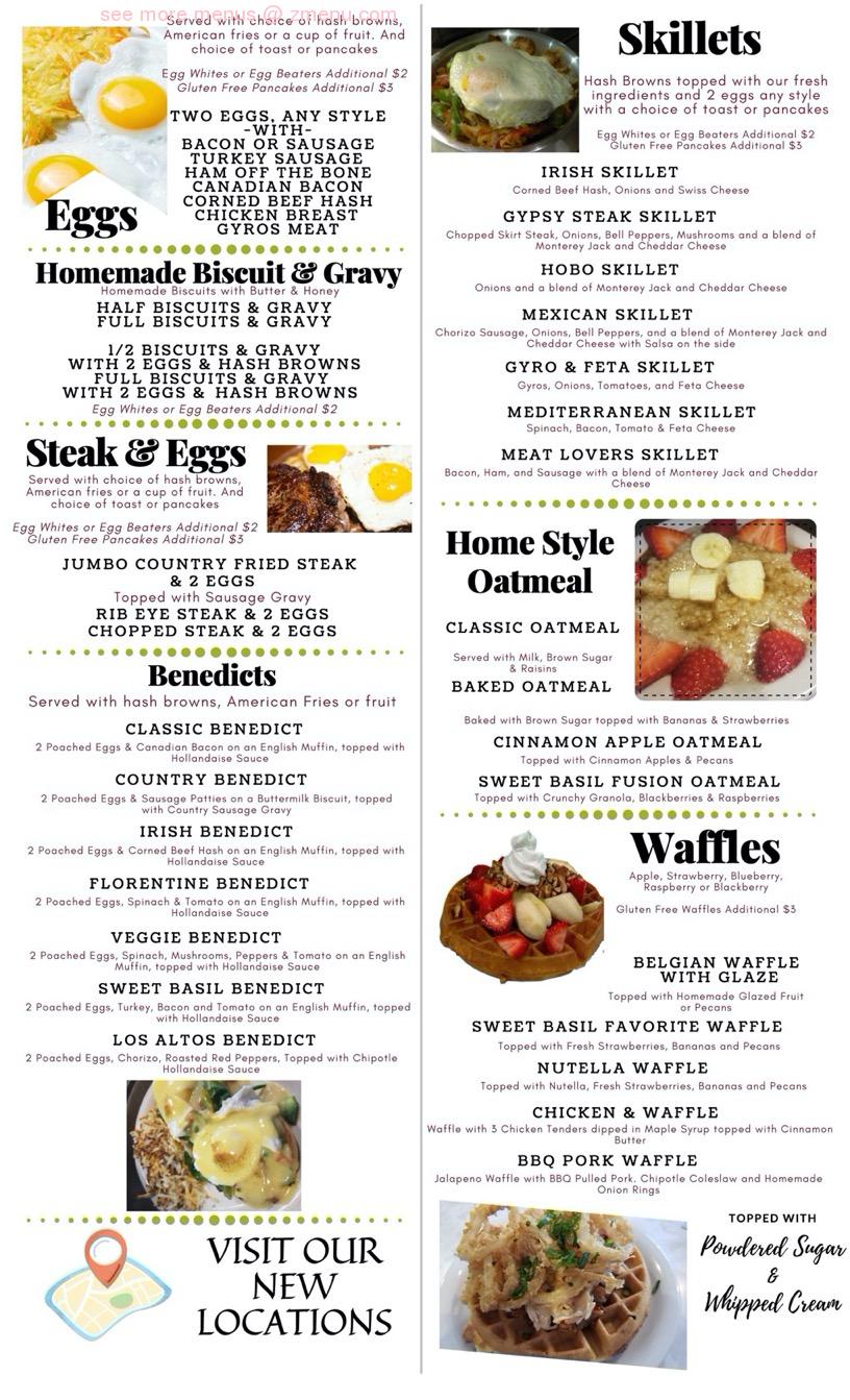 Online Menu of Sweet Basil Cafe of Rockford Restaurant, Rockford
