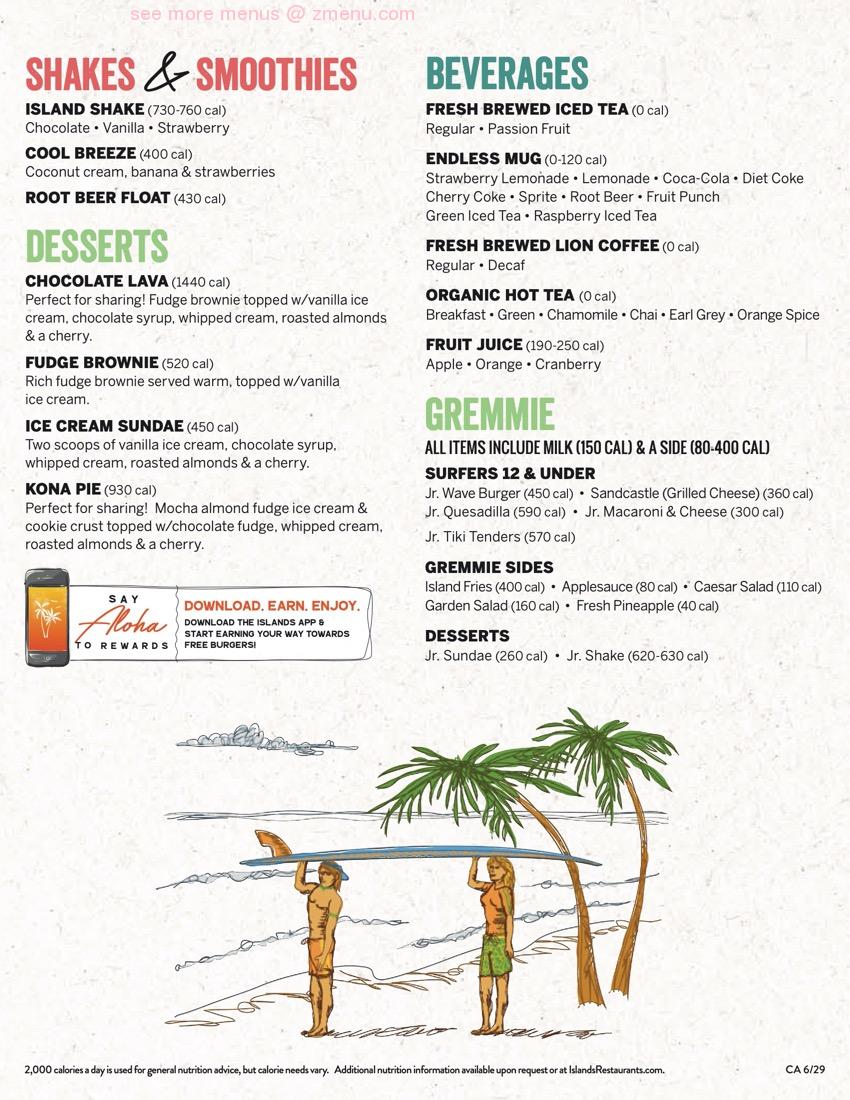 Online Menu of Islands Restaurant Restaurant, Monterey, California