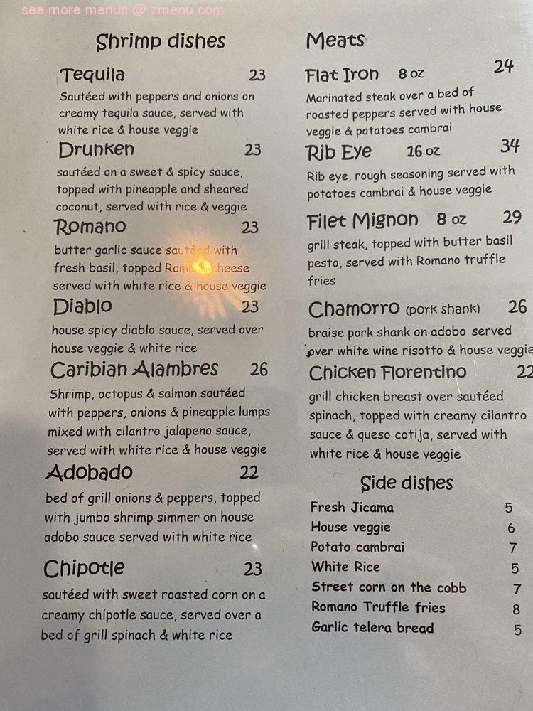 Online Menu of Oceana Palm Desert Restaurant, Palm Desert, California