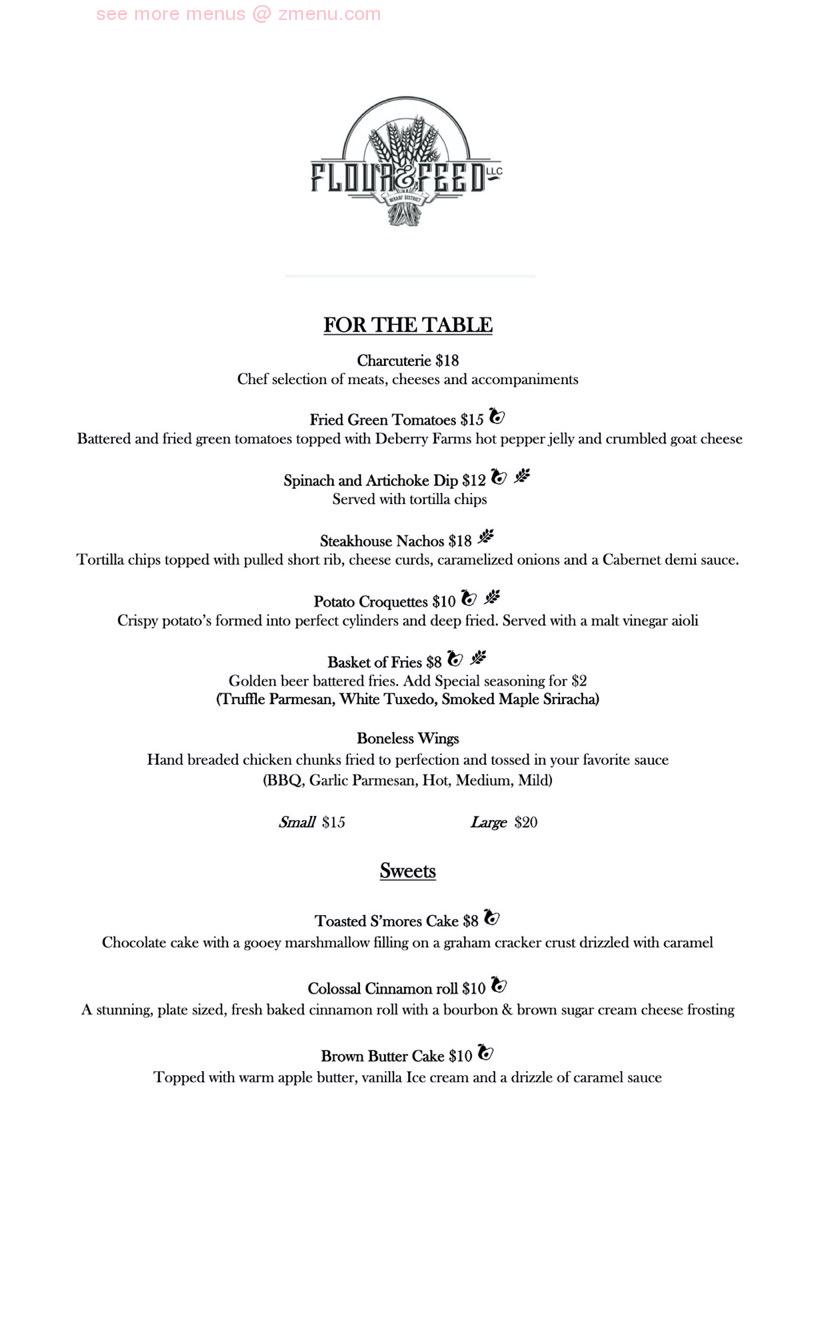 Online Menu of Flour and Feed LLC Restaurant, West Virginia