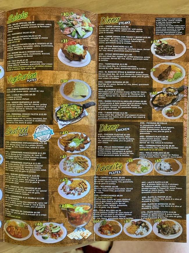 Online Menu of El Rancho Mexican Restaurant Restaurant, Marble Falls