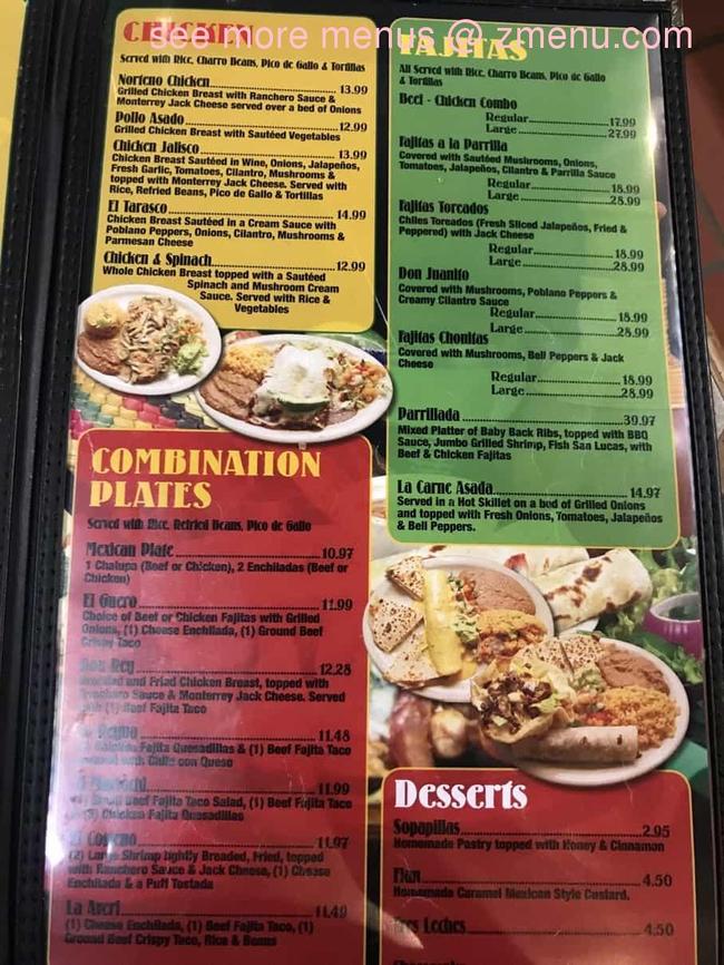 Online Menu of Los Comales Restaurant, Rockport, Texas, 78382 Zmenu