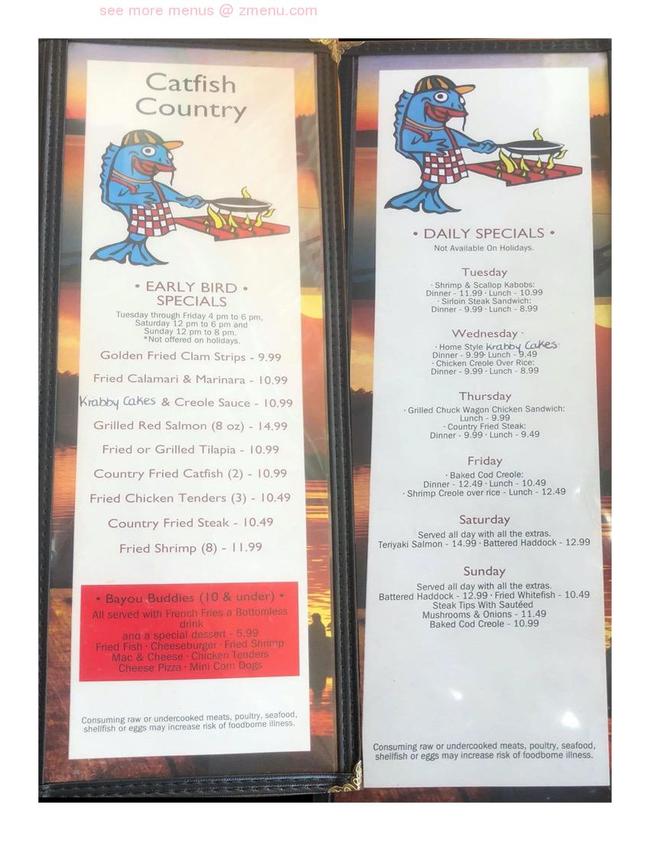 Online Menu of Catfish Country Restaurant Restaurant, Lakeland, Florida