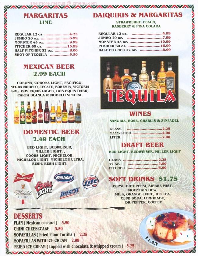 Online Menu of Mi casita mexican restaurant Restaurant, Gillespie