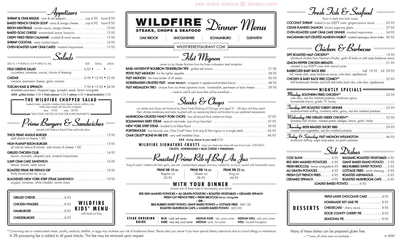 Wildfire Restaurant Nutrition Info Besto Blog
