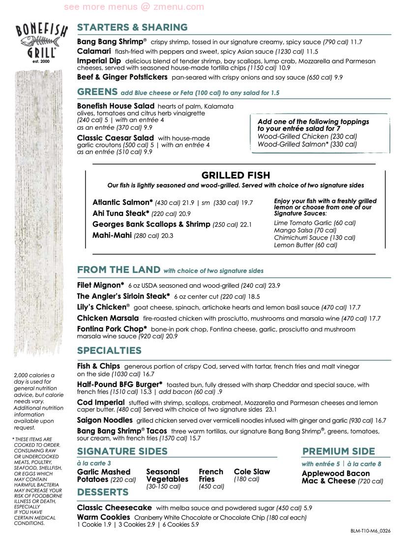 Bonefish Grill Nutrition Information Besto Blog