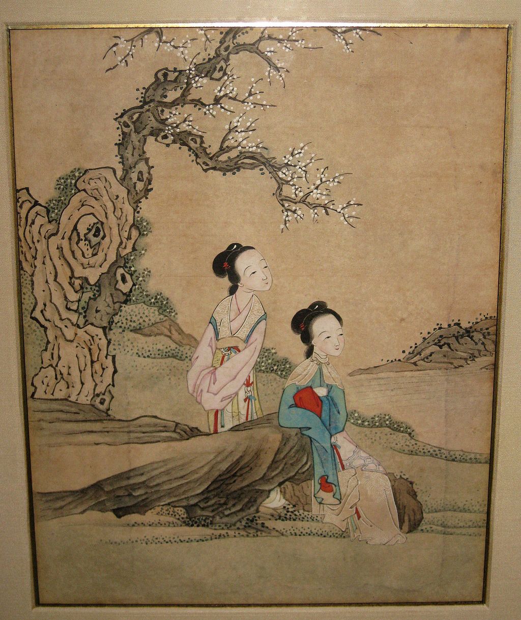 Chinese Antique Genre Watercolor Paintings from dynastycollections on