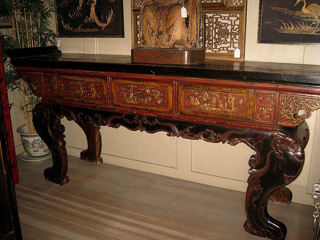 Chinese Massive Carved Wood Altar Table from dynastycollections on Ruby