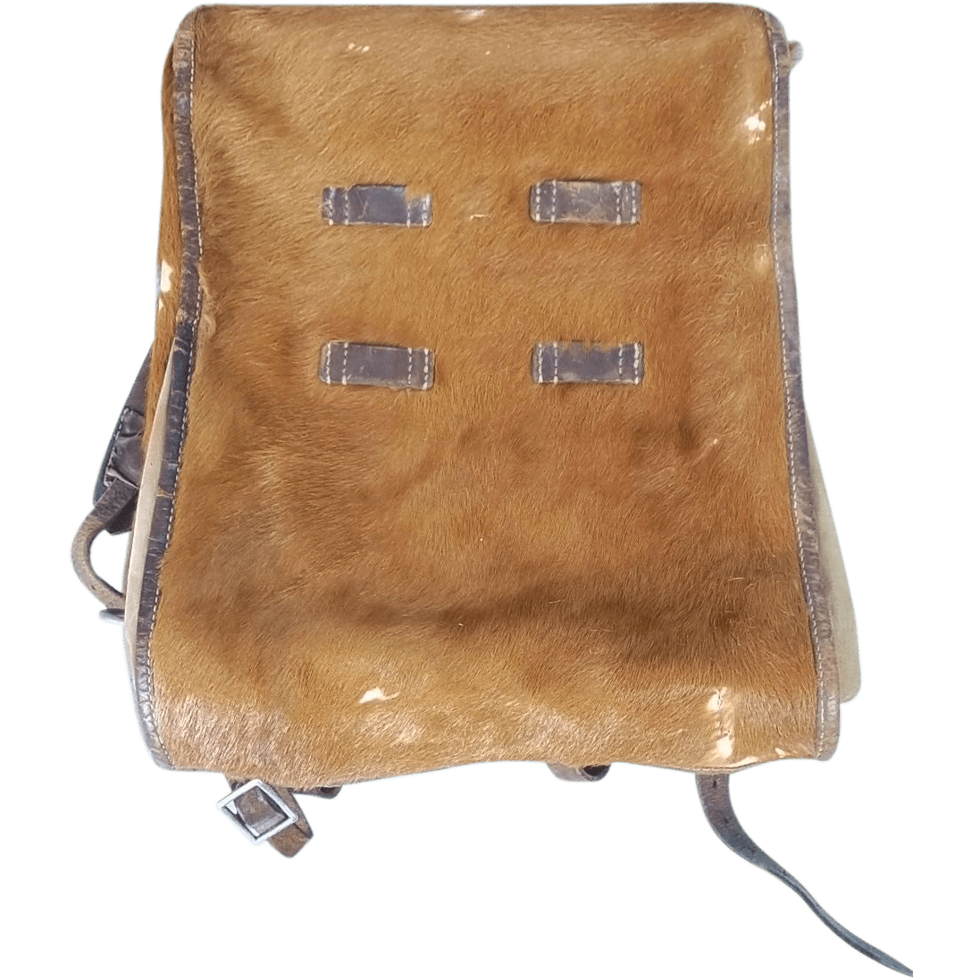 WW2 German Pony Fur Model 1934 Tournister Backpack Dated 1936 from theantiquesstorehouse on Ruby