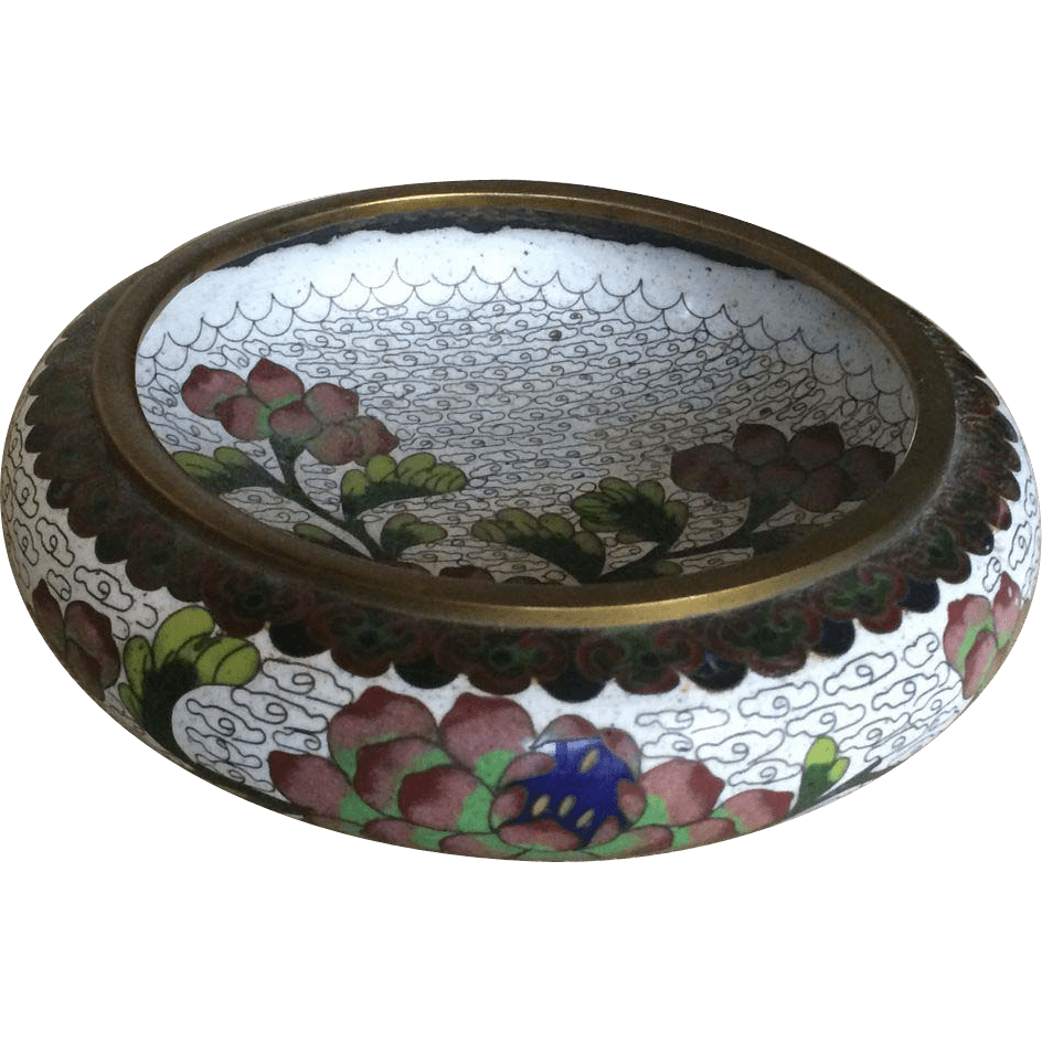 1950s Small Cloisonne Flower Bowl from basinger on Ruby Lane