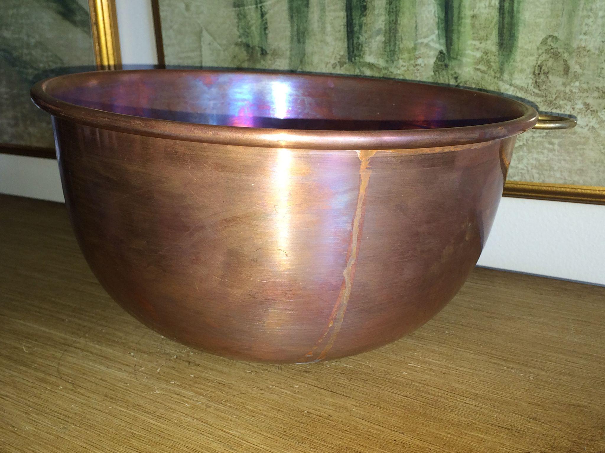 Vintage Solid Copper Mixing Bowl from basinger on Ruby Lane