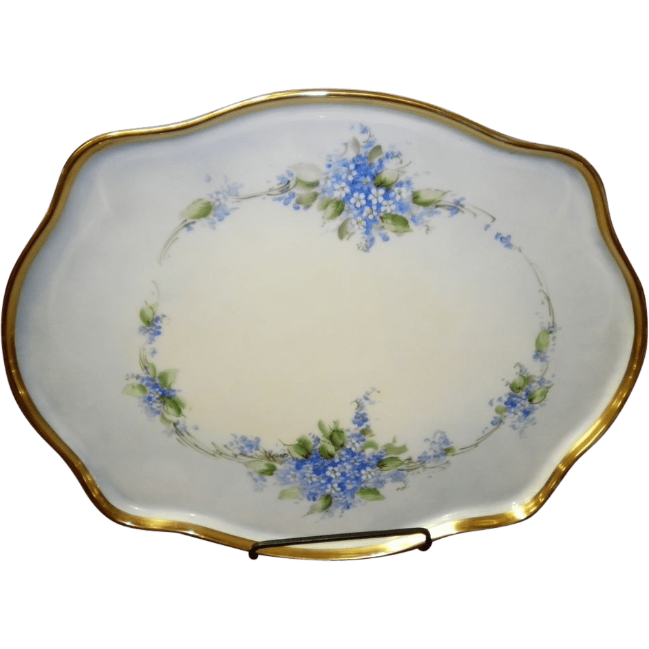 Large Antique Hand Painted Limoges Dresser Tray from cameoantiques on