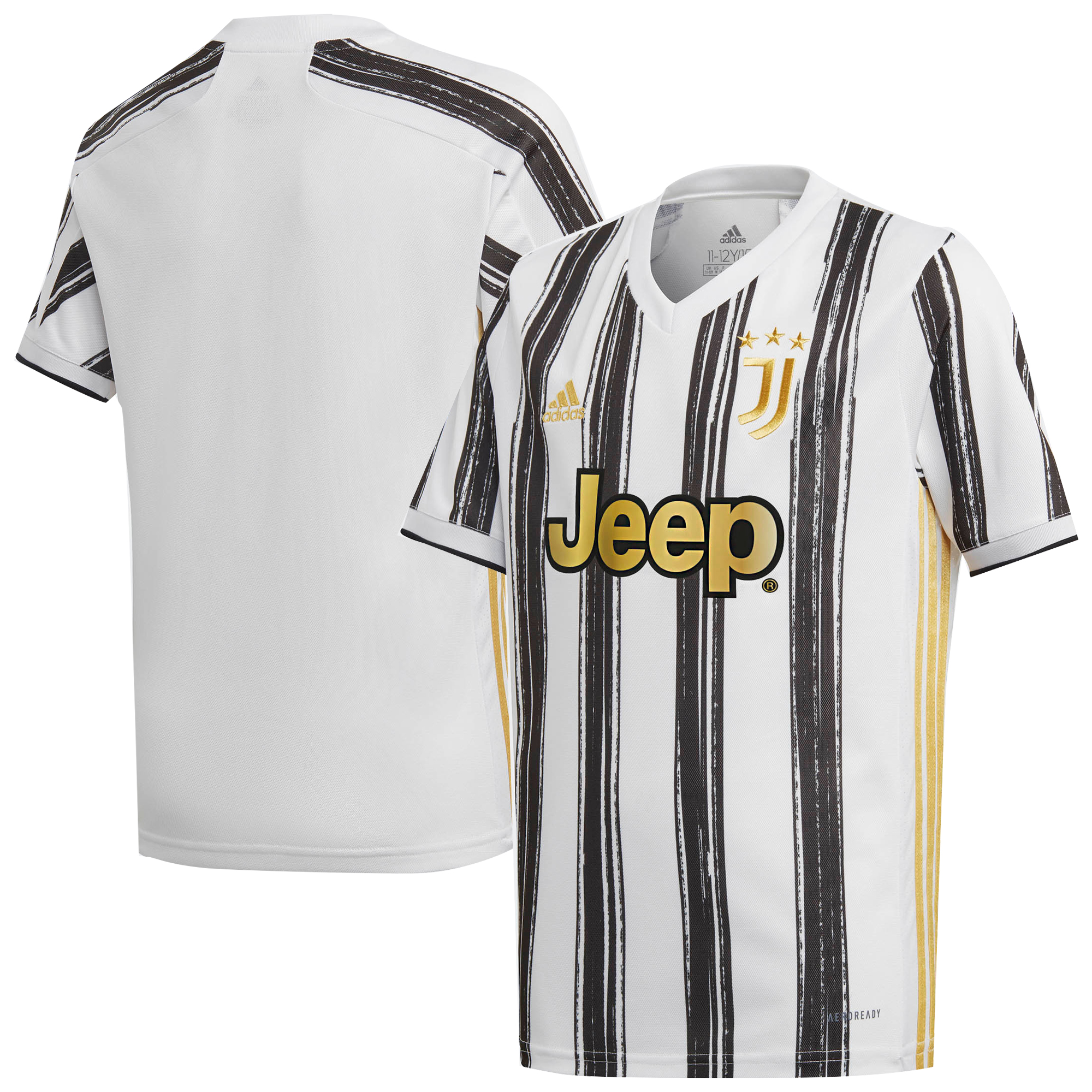 Adidas Kids Juventus Football Soccer Home Shirt Short Sleeve 202021