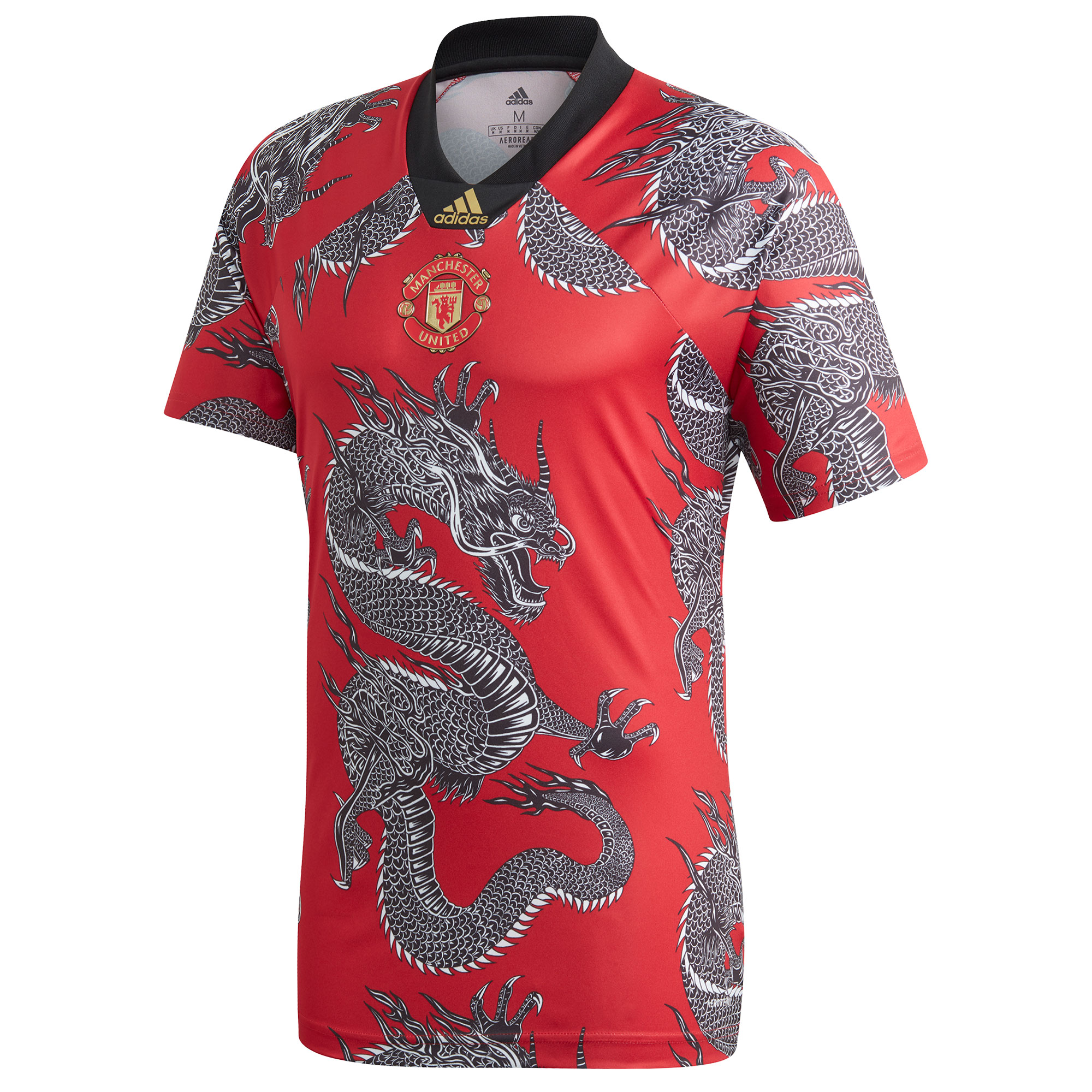 Manchester United Football Chinese New Year Dragon Jersey TShirt Red
