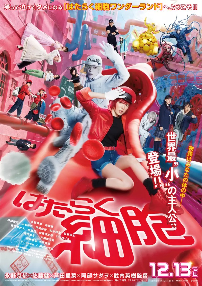 真人電影版《工作細胞》新演員名單公佈 染谷將太、小澤真珠 加入演出陣容，負責代謝與解毒的「肝細胞」由深田恭子擔綱演出