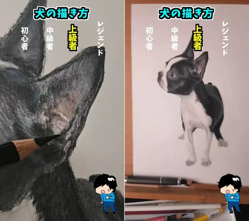 初心者VS老手的畫畫技術 網友用四種階段表現畫畫功力的高低