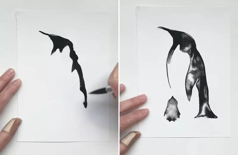 墨色冥想《Inky Meditations》利用水和墨做出令人著迷的渲染藝術創作