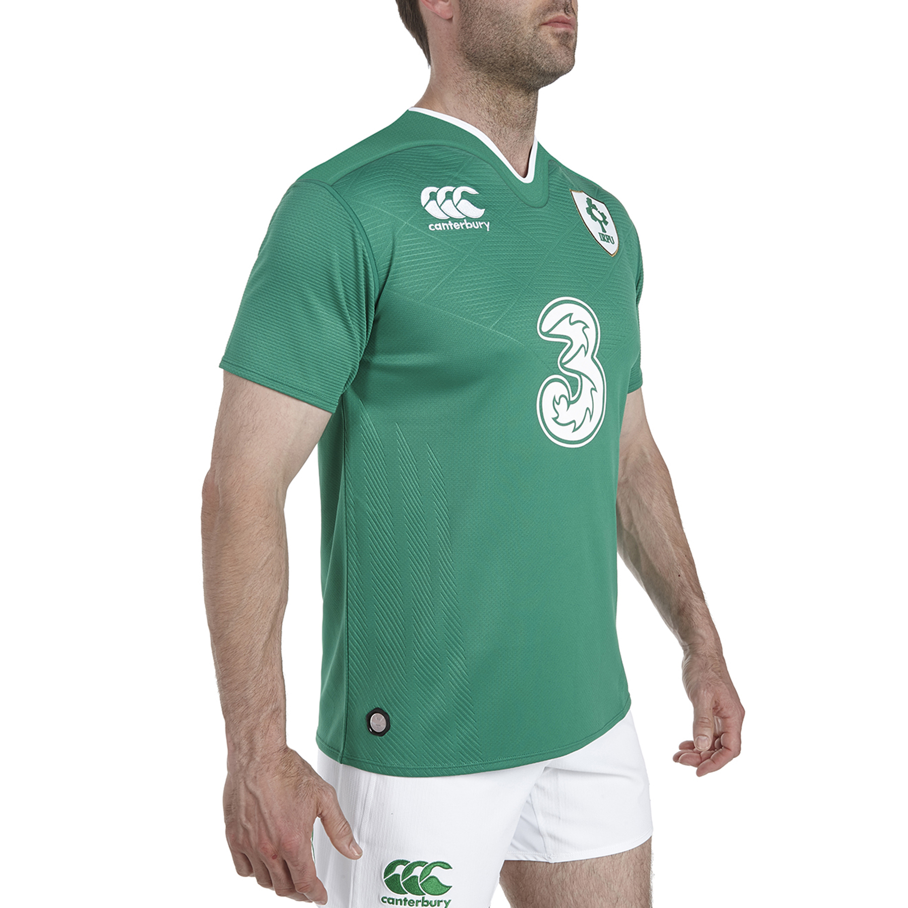 Canterbury Mens Ireland Rugby Home Pro Short Sleeve Shirt Jersey 15/16