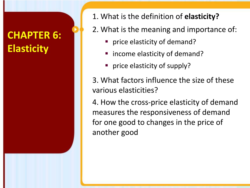 Ppt 1 What Is The Definition Of Elasticity 2 What Is The