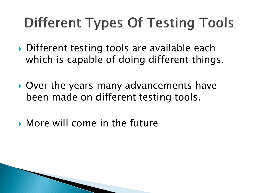 PPT Testing Tools PowerPoint Presentation, free download ID1506313