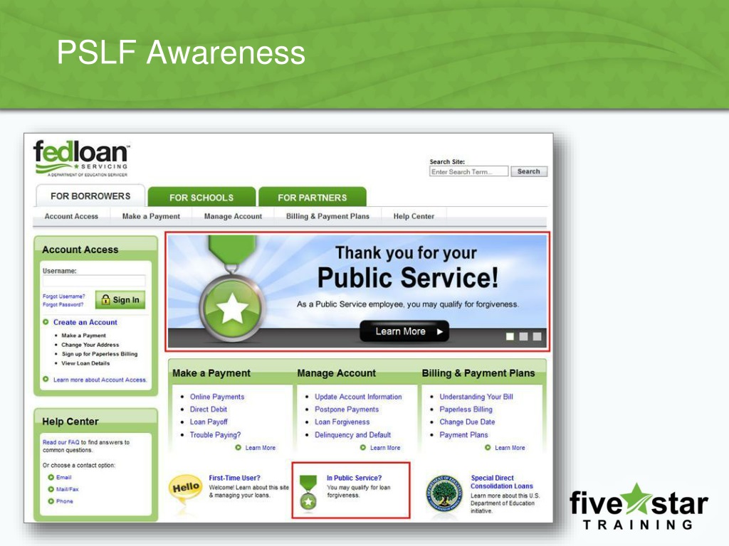 PPT Public Service Loan PowerPoint Presentation, free