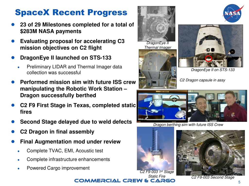 PPT Update on NASA COTS and CCDev Programs PowerPoint Presentation, free download ID1509440
