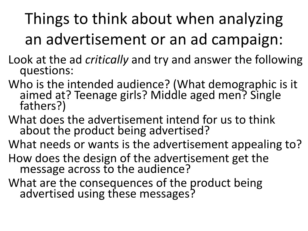 PPT Analyzing Advertisements PowerPoint Presentation, free download