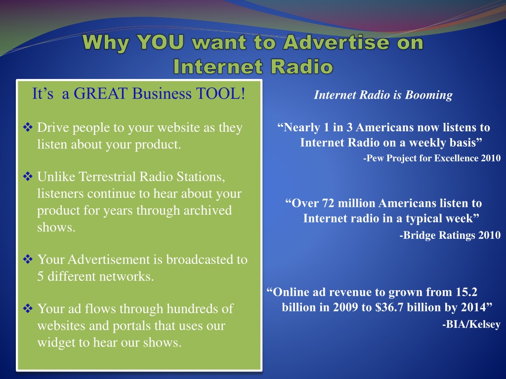 PPT Law of Attraction Radio Network Advertising