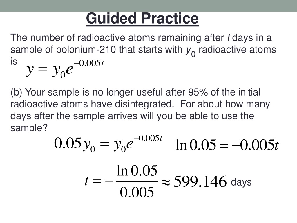 PPT Exponential Growth and Decay PowerPoint Presentation