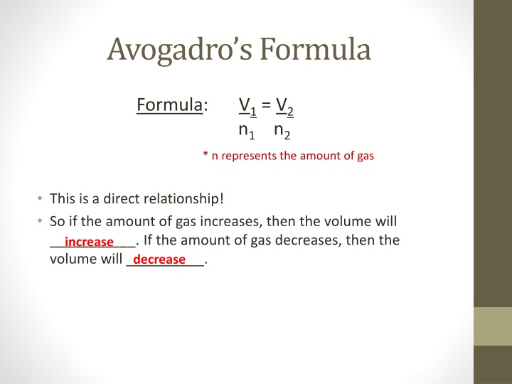 PPT Avogadro’s Law PowerPoint Presentation ID1534293